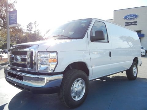 Oxford White 2012 Ford E Series Van E350 Cargo