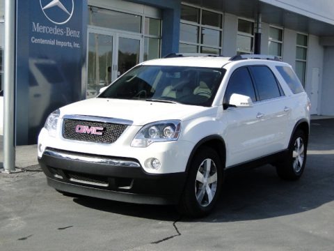 Summit White 2011 GMC Acadia SLT