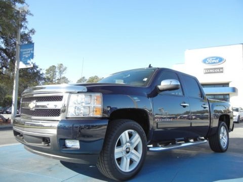 Dark Blue Metallic 2007 Chevrolet Silverado 1500 LT Crew Cab 4x4