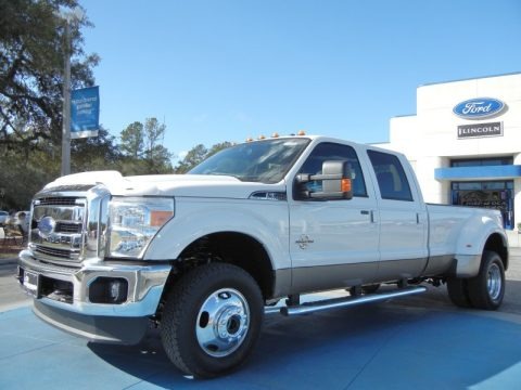 White Platinum Metallic Tri-Coat 2012 Ford F350 Super Duty Lariat Crew Cab 4x4 Dually White Platinum Metallic Tri-Coat 2012 Ford F350 Super Duty Lariat Crew Cab 4x4 Dually