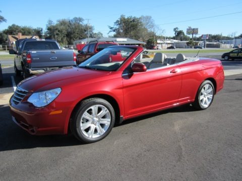Inferno Red Crystal Pearl 2010 Chrysler Sebring Touring Convertible