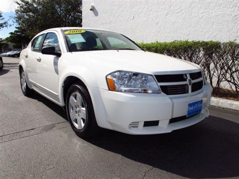 Stone White 2010 Dodge Avenger SXT