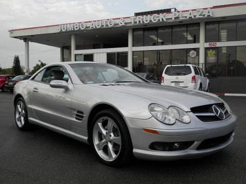 Brilliant Silver Metallic 2004 Mercedes-Benz SL 500 Roadster