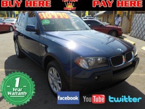Mystic Blue Metallic 2004 BMW X3 2.5i