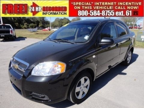 Black 2008 Chevrolet Aveo LS Sedan