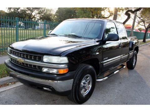Onyx Black 2000 Chevrolet Silverado 1500 LS Extended Cab 4x4