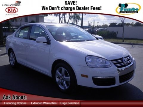 Candy White 2009 Volkswagen Jetta SE Sedan