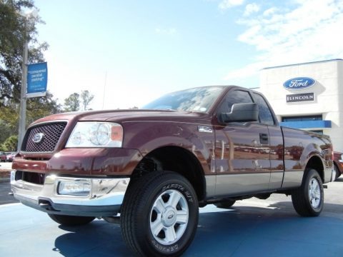 Dark Toreador Red Metallic 2004 Ford F150 XLT Regular Cab 4x4