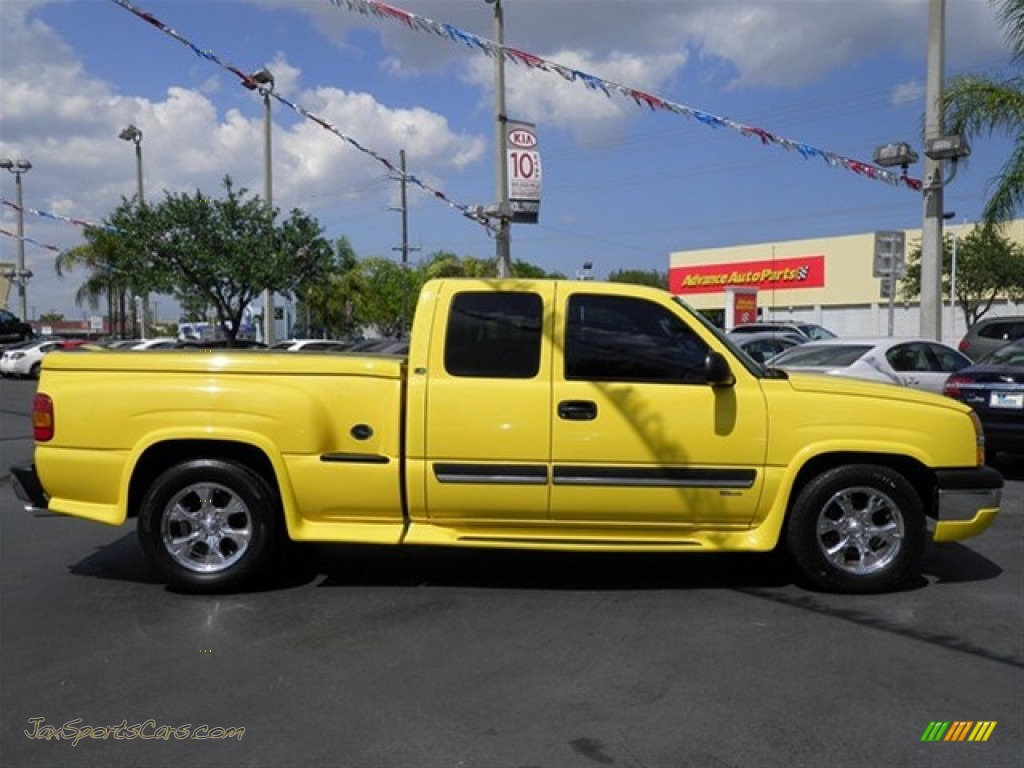 2003 Silverado 1500 LS Extended Cab - Wheatland Yellow / Dark Charcoal photo #12