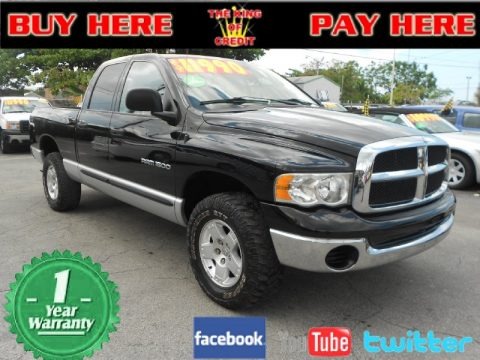 Black 2005 Dodge Ram 1500 SLT Quad Cab 4x4
