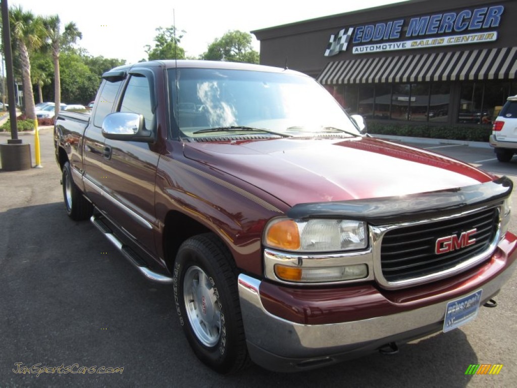 2002 Sierra 1500 SLT Extended Cab - Dark Toreador Red Metallic / Neutral photo #1 2002 Sierra 1500 SLT Extended Cab - Dark Toreador Red Metallic / Neutral photo #1