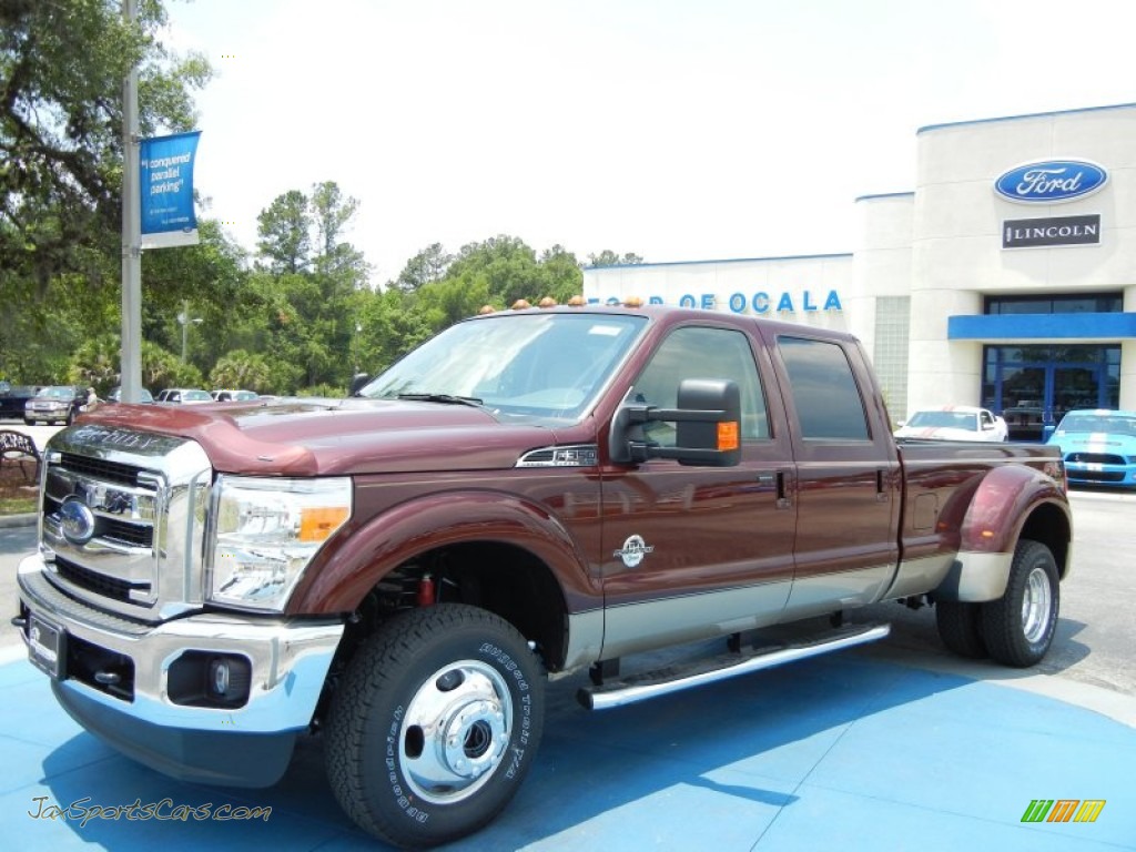 2012 Ford F350 Super Duty Lariat Crew Cab 4x4 Dually In Autumn Red