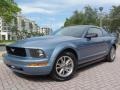 Ford Mustang V6 Premium Coupe Windveil Blue Metallic photo #1
