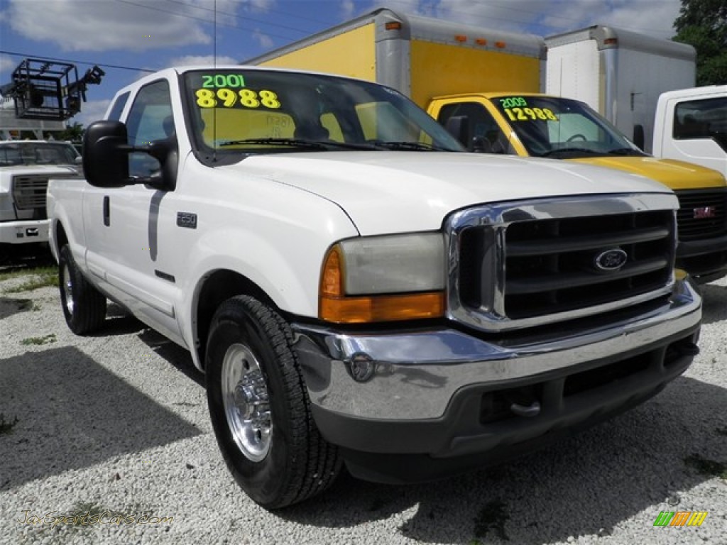 2001 Ford F250 Super Duty Xlt Supercab In Oxford White Photo #6 