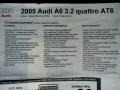 Audi A6 3.2 quattro Sedan Stratos Blue Pearl Effect photo #5