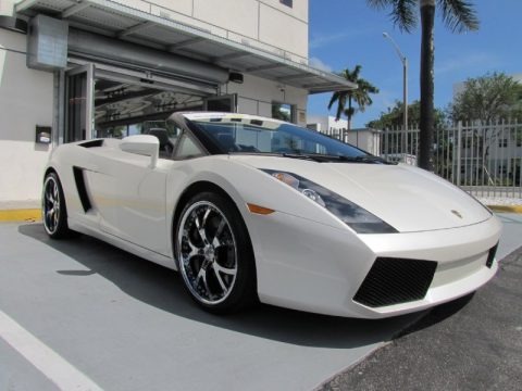 Pearl White 2007 Lamborghini Gallardo Spyder Pearl White 2007 Lamborghini Gallardo Spyder