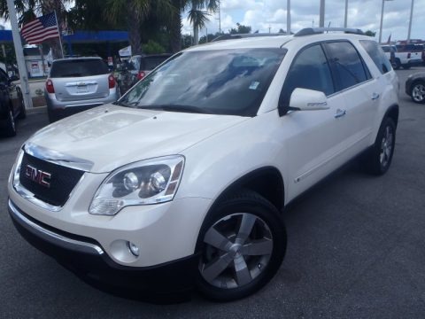 White Diamond Tricoat 2010 GMC Acadia SLT