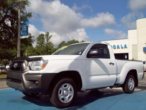Super White 2012 Toyota Tacoma Regular Cab