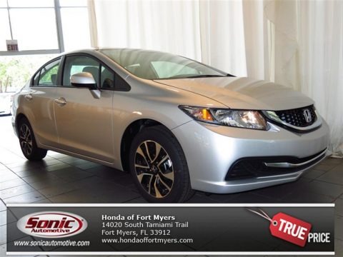 Alabaster Silver Metallic 2013 Honda Civic EX Sedan