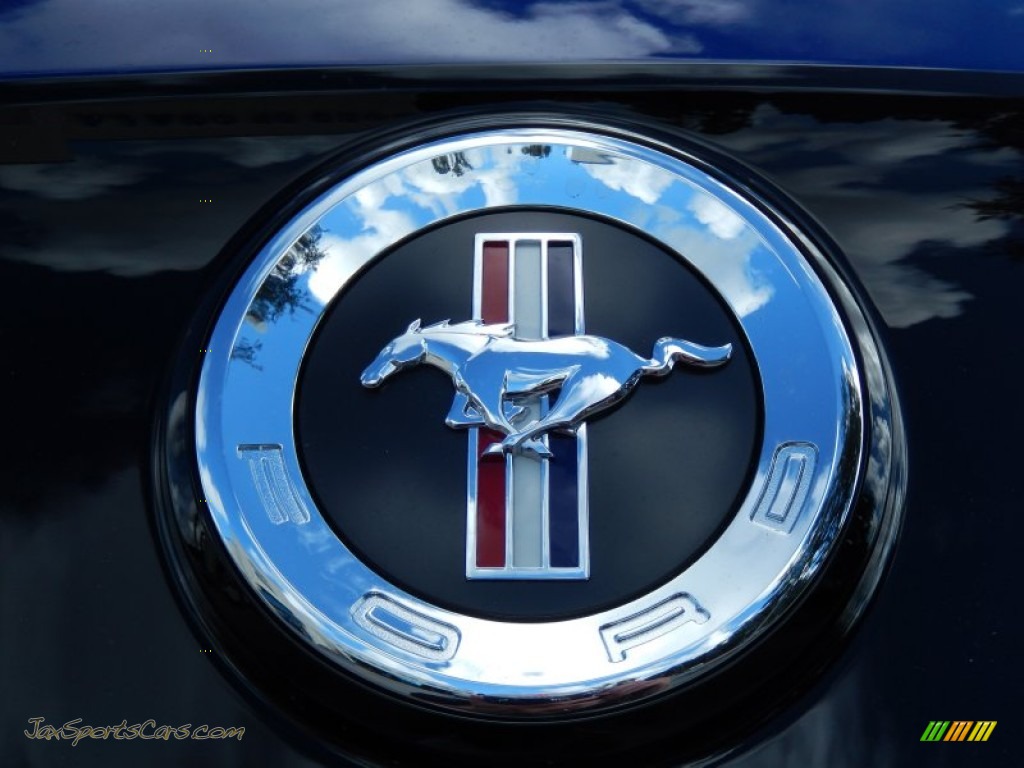 2014 Mustang V6 Premium Coupe - Deep Impact Blue / Medium Stone photo #4