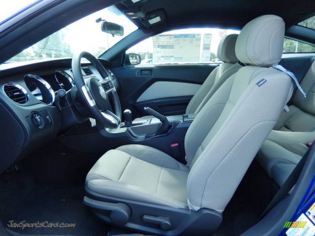 2014 Mustang V6 Premium Coupe - Deep Impact Blue / Medium Stone photo #6