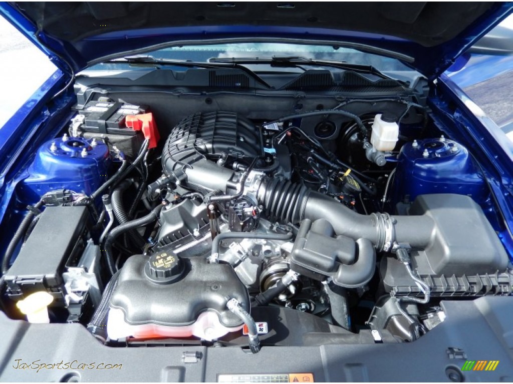 2014 Mustang V6 Premium Coupe - Deep Impact Blue / Medium Stone photo #12
