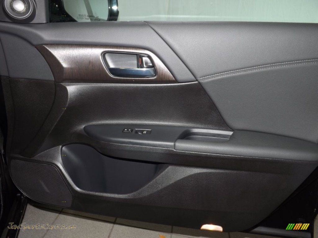 2014 Accord EX-L V6 Sedan - Crystal Black Pearl / Black photo #37