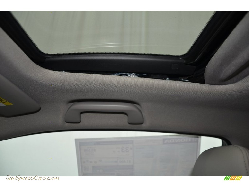2014 Civic EX-L Coupe - Taffeta White / Gray photo #14