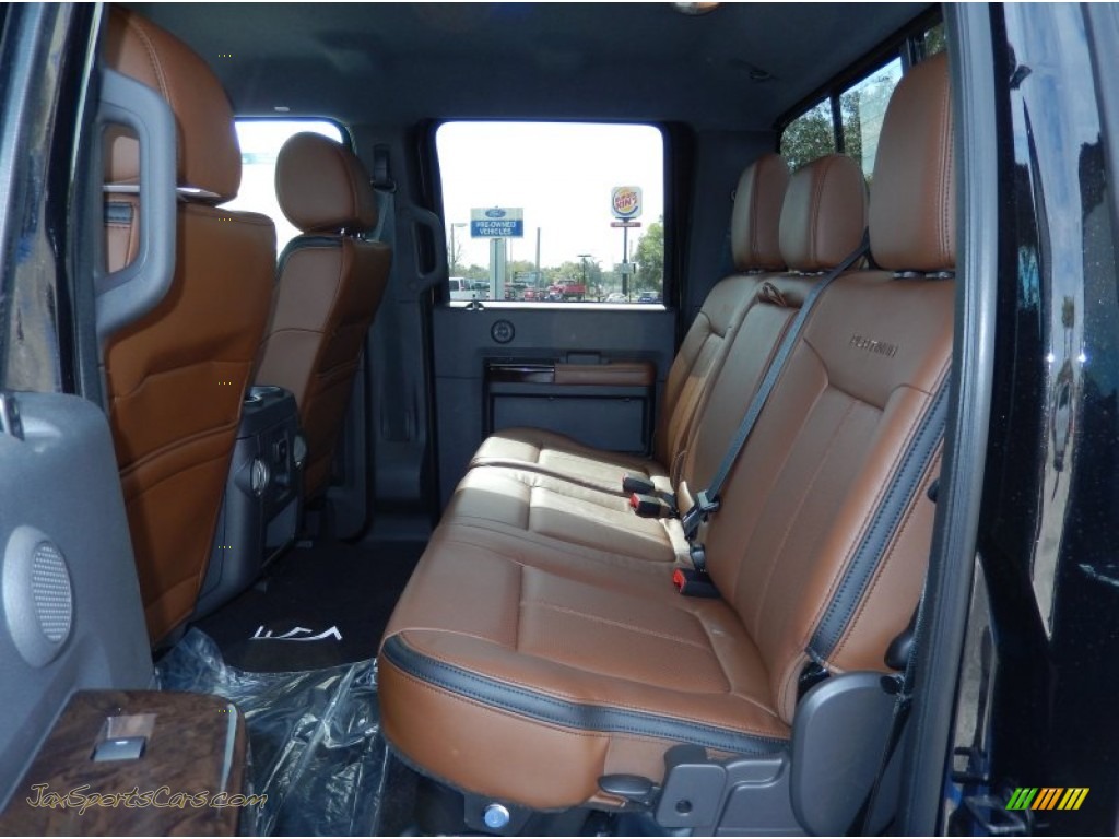 2014 F250 Super Duty Lariat Crew Cab 4x4 - Tuxedo Black Metallic / Platinum Pecan Leather photo #7