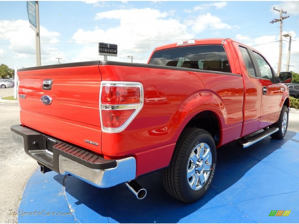 2014 F150 XLT SuperCab - Race Red / Pale Adobe photo #3