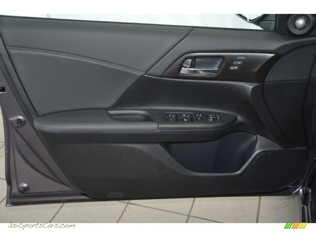 2014 Accord EX-L Sedan - Modern Steel Metallic / Black photo #9