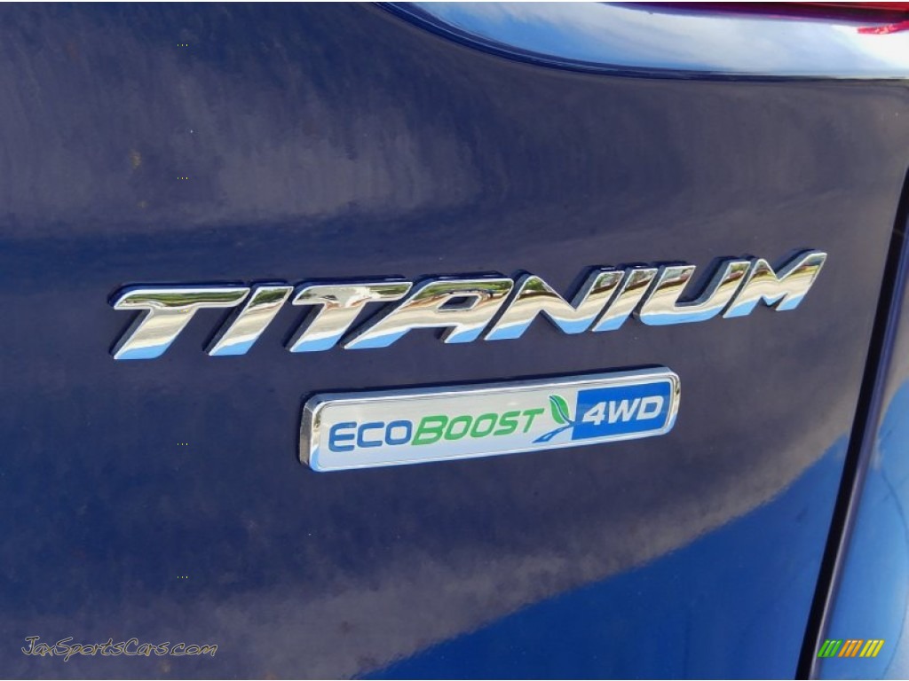 2013 Escape Titanium 2.0L EcoBoost 4WD - Deep Impact Blue Metallic / Charcoal Black photo #10