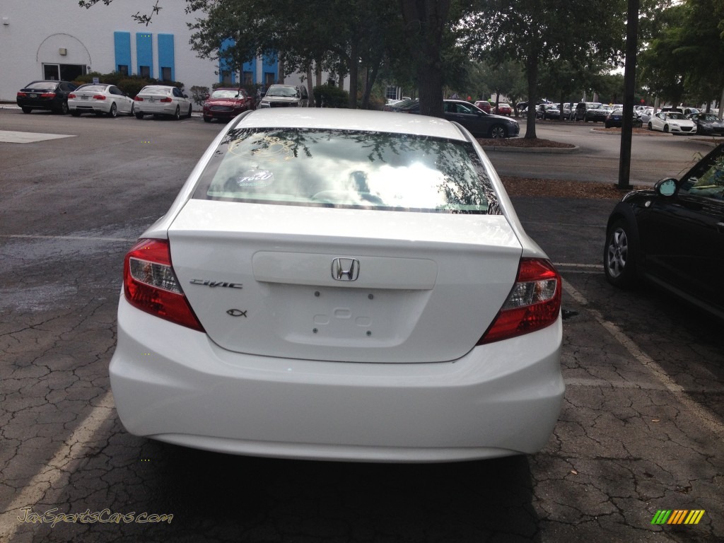 2012 Civic EX Sedan - Taffeta White / Gray photo #1