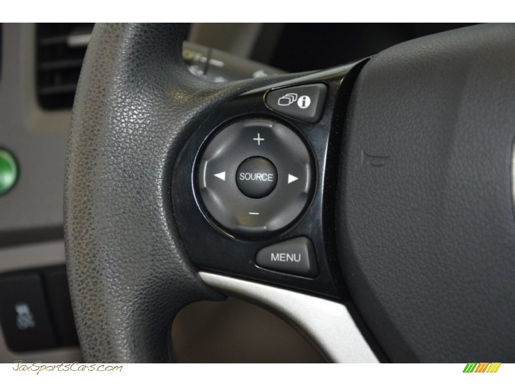 2012 Civic LX Sedan - Crystal Black Pearl / Gray photo #18