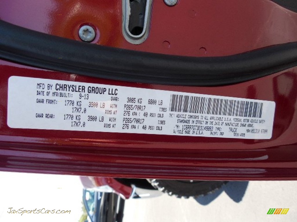 2014 1500 Big Horn Quad Cab 4x4 - Deep Cherry Red Crystal Pearl / Black/Diesel Gray photo #23