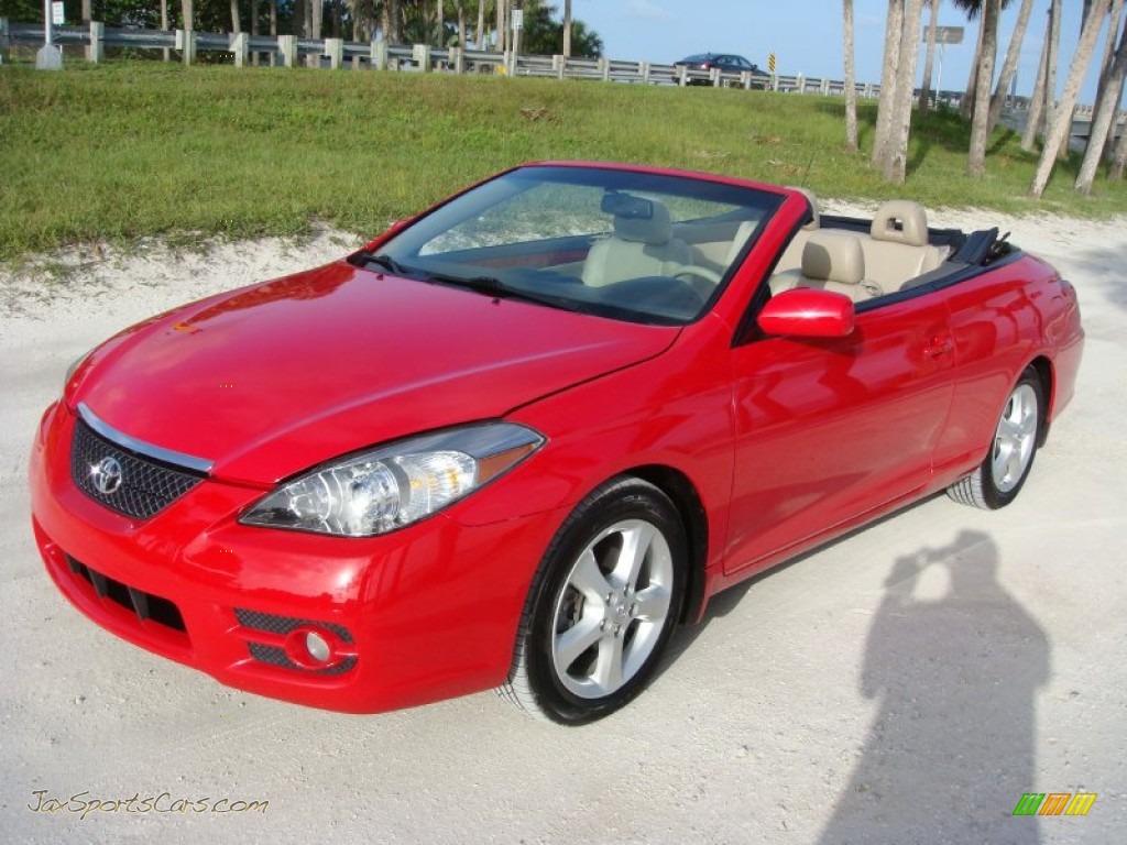 2007 Solara SLE V6 Convertible - Absolutely Red / Ivory photo #3