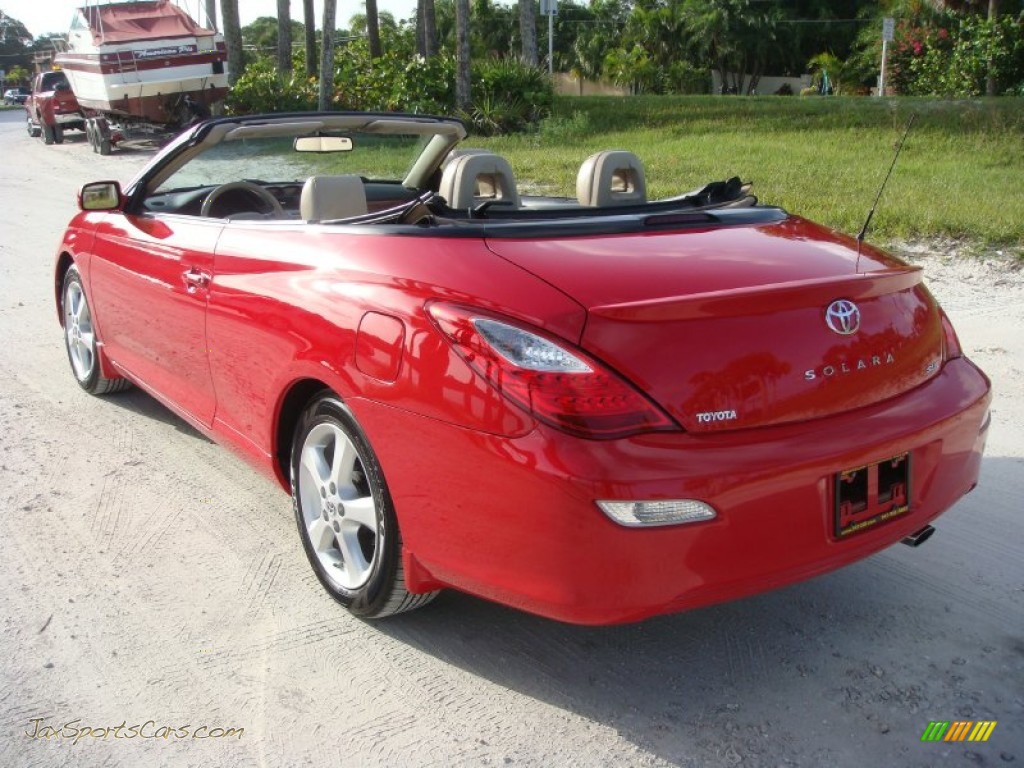 2007 Solara SLE V6 Convertible - Absolutely Red / Ivory photo #5