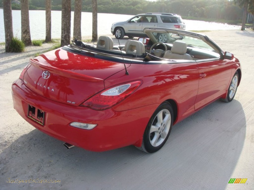 2007 Solara SLE V6 Convertible - Absolutely Red / Ivory photo #7