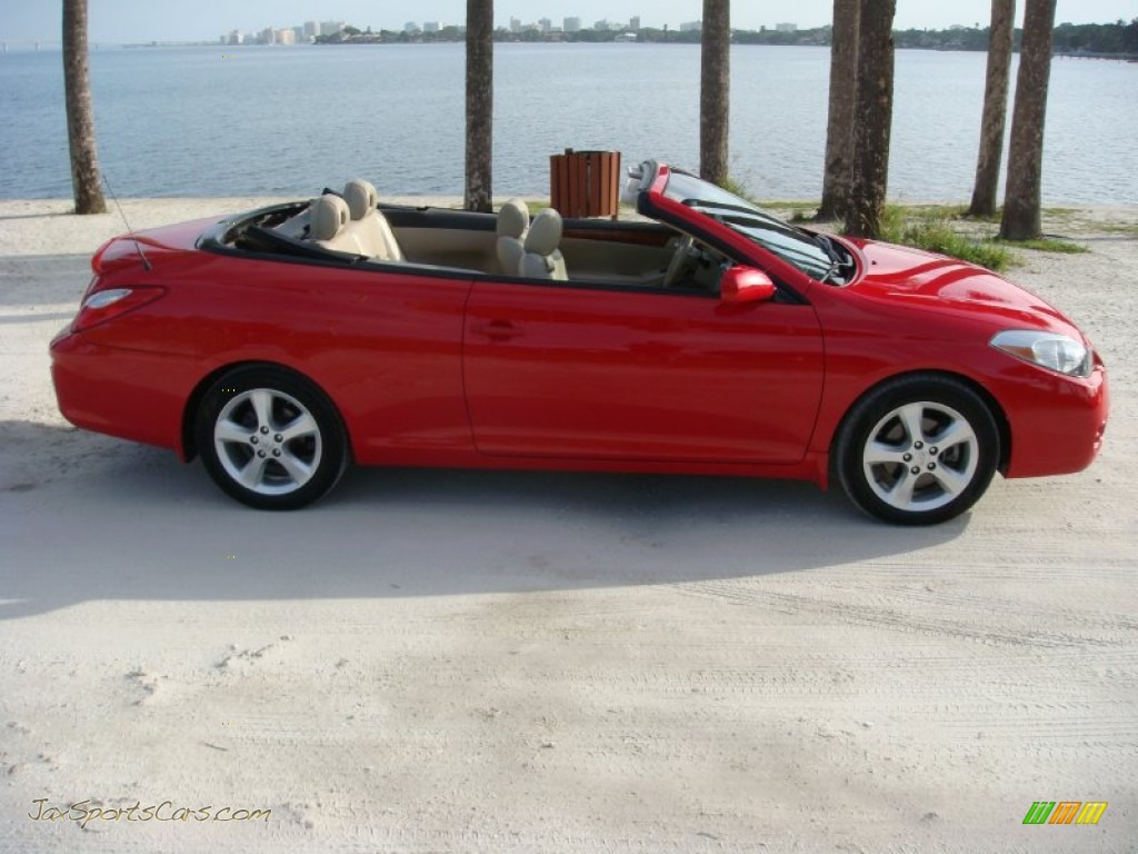 2007 Solara SLE V6 Convertible - Absolutely Red / Ivory photo #8