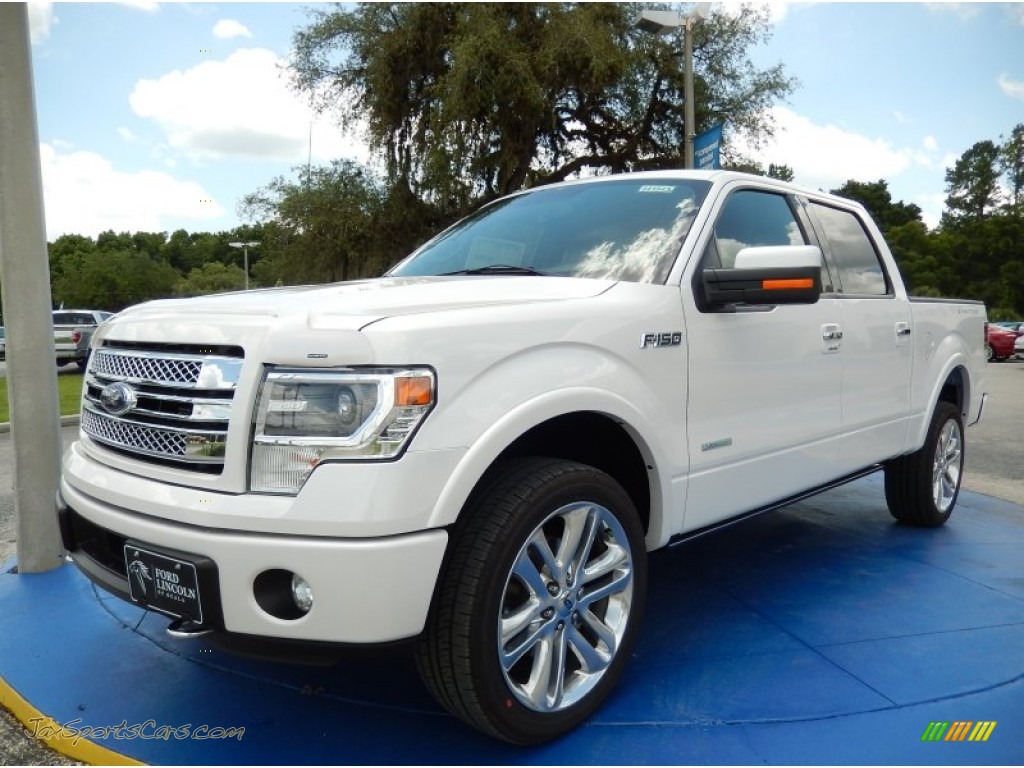 White Platinum / Limited Marina Blue Leather Ford F150 Limited SuperCrew 4x4
