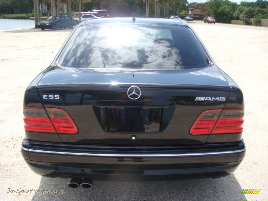 2000 E 55 AMG Sedan - Black / Charcoal photo #6