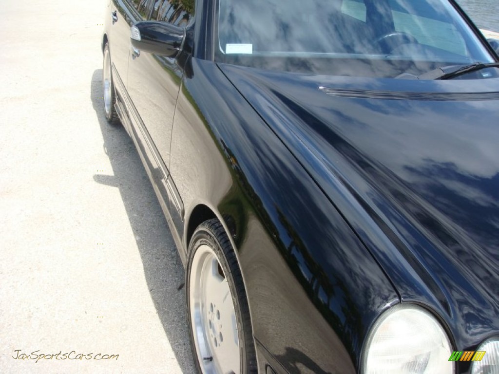 2000 E 55 AMG Sedan - Black / Charcoal photo #9