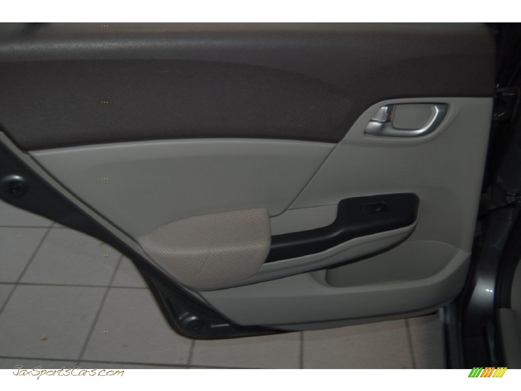 2012 Civic EX Sedan - Polished Metal Metallic / Gray photo #23