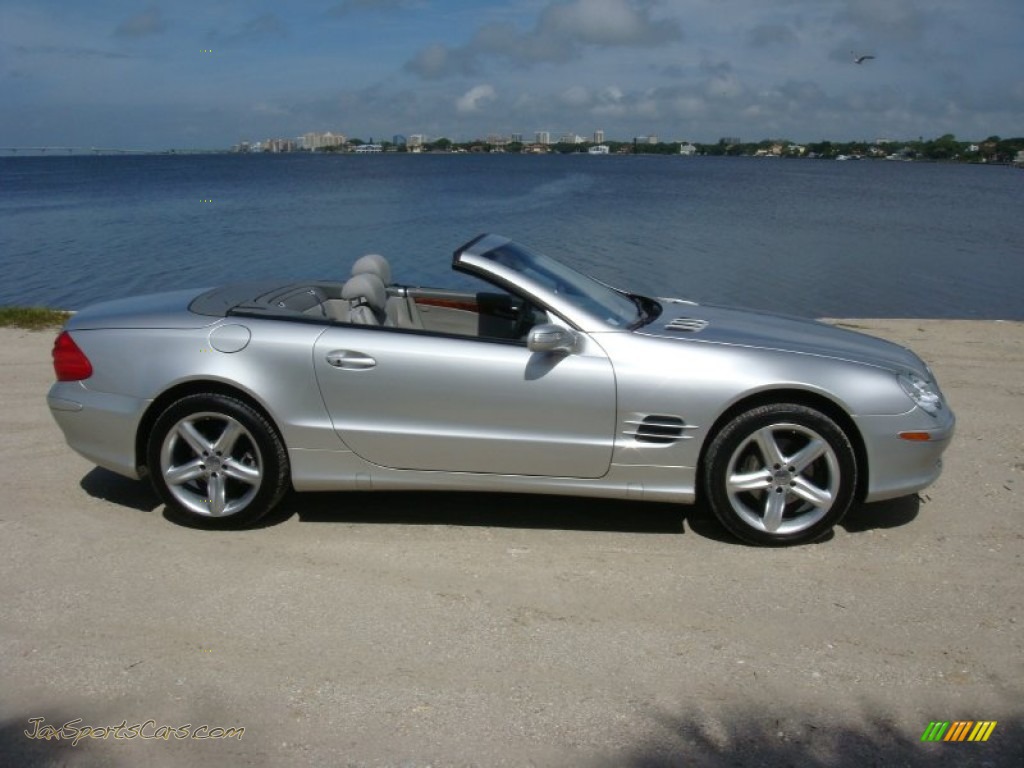 2004 SL 500 Roadster - Brilliant Silver Metallic / Stone photo #8