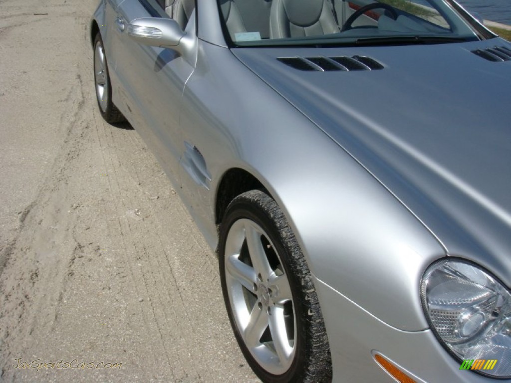 2004 SL 500 Roadster - Brilliant Silver Metallic / Stone photo #9