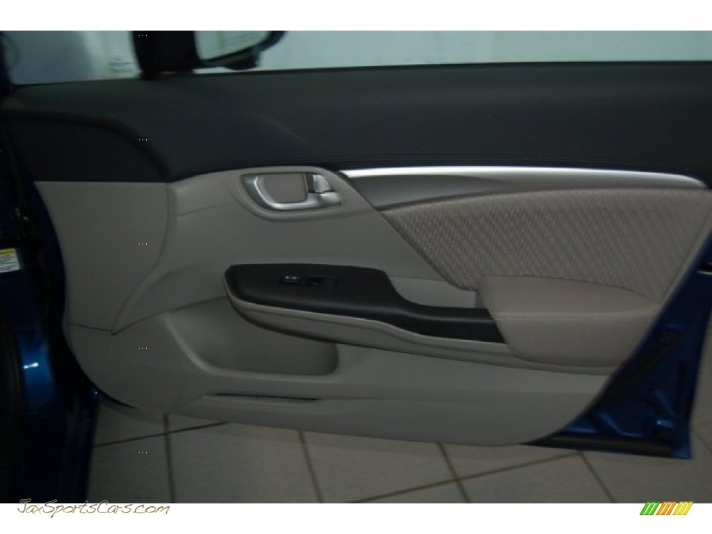 2015 Civic EX Sedan - Dyno Blue Pearl / Gray photo #22