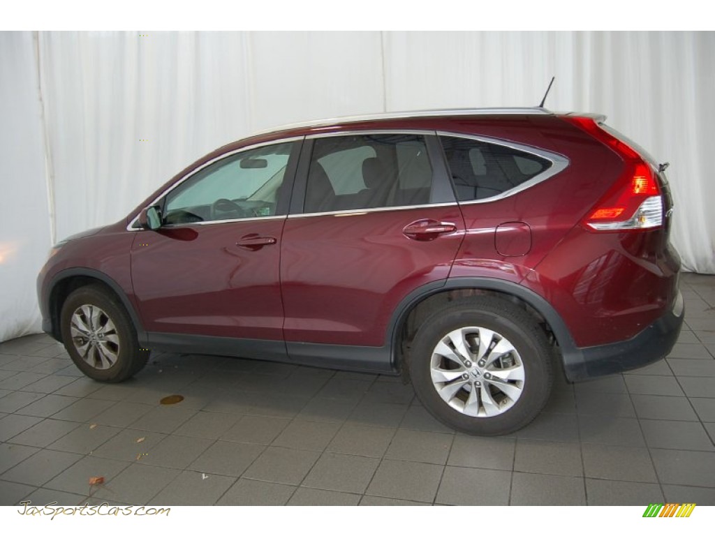 2013 CR-V EX-L AWD - Basque Red Pearl II / Gray photo #11