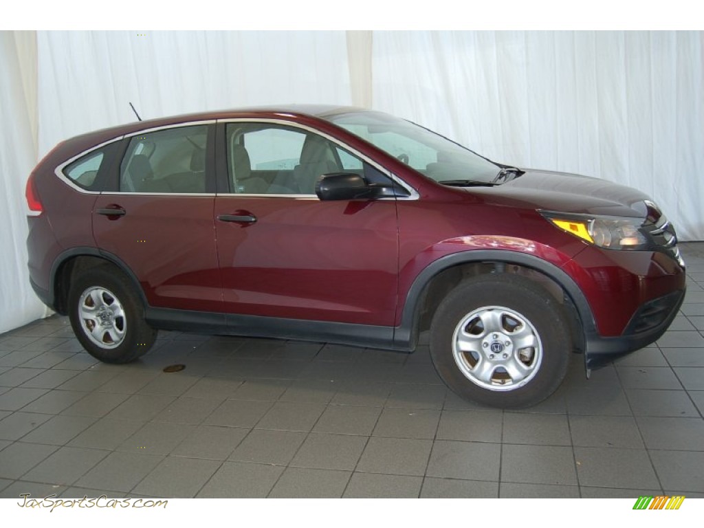 2012 CR-V LX - Basque Red Pearl II / Gray photo #6