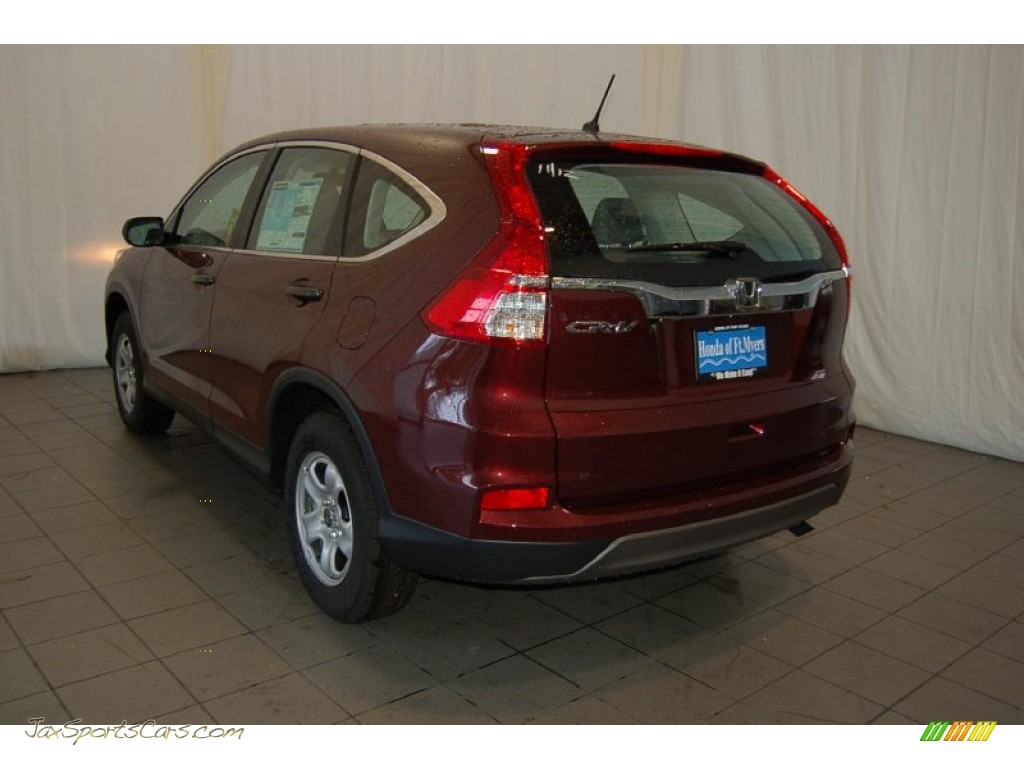 2015 CR-V LX - Basque Red Pearl II / Gray photo #9