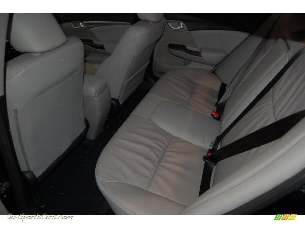 2015 Civic EX-L Sedan - Crystal Black Pearl / Gray photo #23